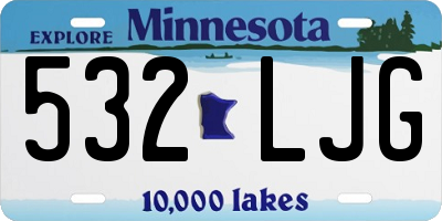 MN license plate 532LJG