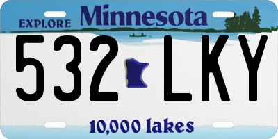 MN license plate 532LKY