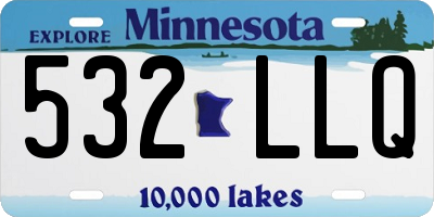 MN license plate 532LLQ