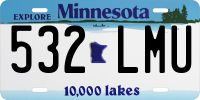 MN license plate 532LMU