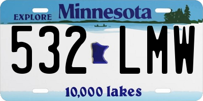 MN license plate 532LMW