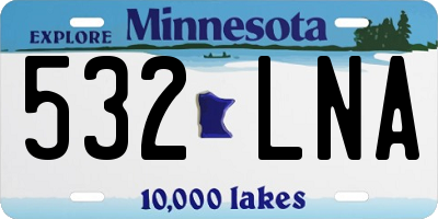 MN license plate 532LNA