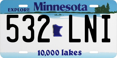 MN license plate 532LNI