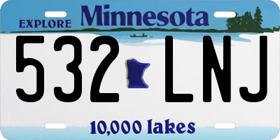 MN license plate 532LNJ