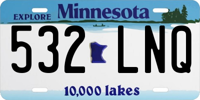 MN license plate 532LNQ