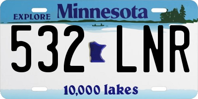 MN license plate 532LNR