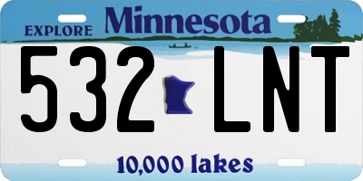 MN license plate 532LNT