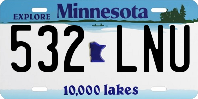 MN license plate 532LNU
