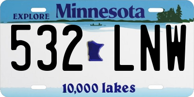 MN license plate 532LNW