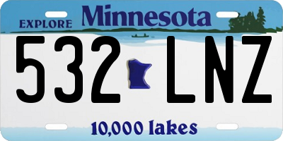 MN license plate 532LNZ