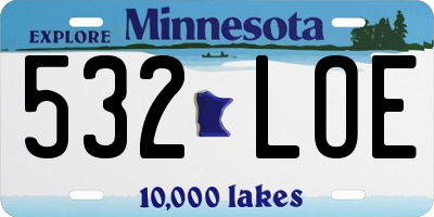 MN license plate 532LOE