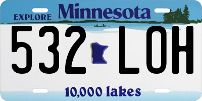 MN license plate 532LOH