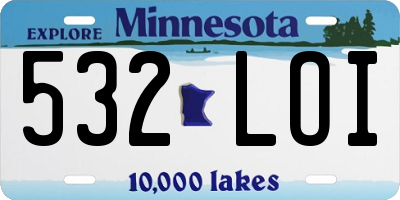 MN license plate 532LOI
