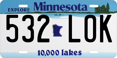 MN license plate 532LOK