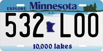 MN license plate 532LOO
