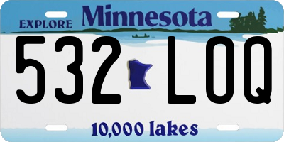 MN license plate 532LOQ