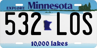 MN license plate 532LOS