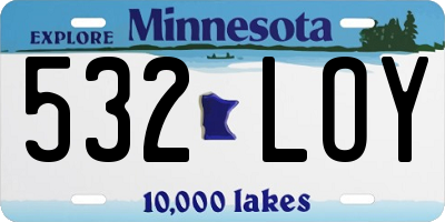 MN license plate 532LOY
