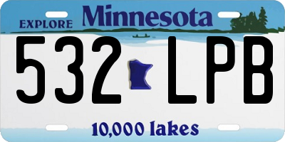 MN license plate 532LPB