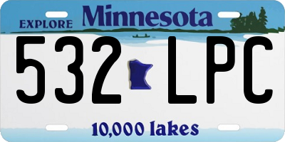 MN license plate 532LPC