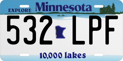 MN license plate 532LPF
