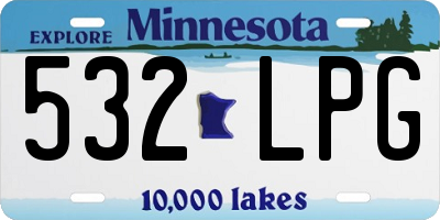 MN license plate 532LPG