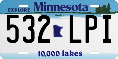 MN license plate 532LPI
