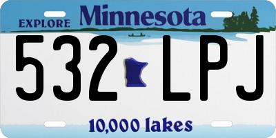 MN license plate 532LPJ