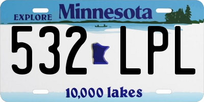 MN license plate 532LPL