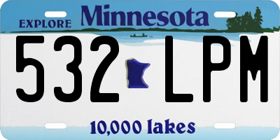 MN license plate 532LPM