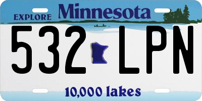 MN license plate 532LPN