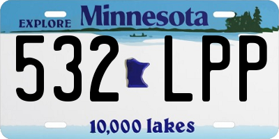 MN license plate 532LPP