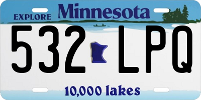 MN license plate 532LPQ