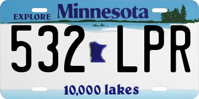 MN license plate 532LPR