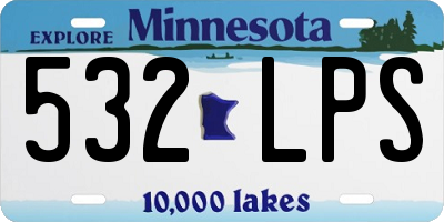 MN license plate 532LPS