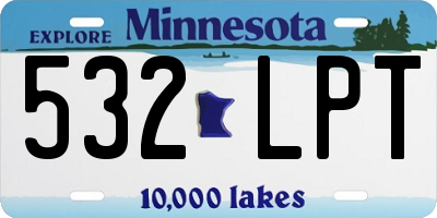 MN license plate 532LPT