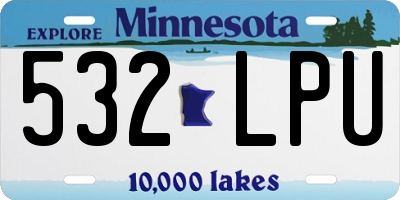 MN license plate 532LPU