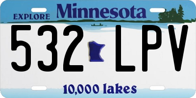 MN license plate 532LPV