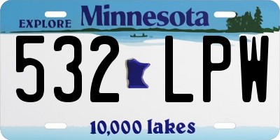 MN license plate 532LPW