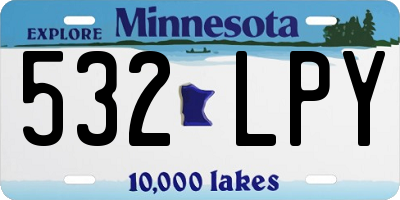 MN license plate 532LPY