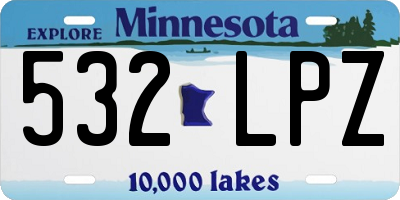 MN license plate 532LPZ