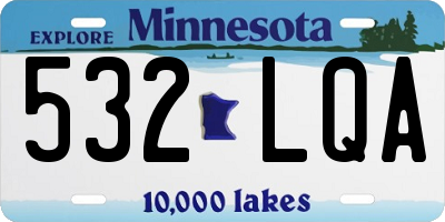 MN license plate 532LQA