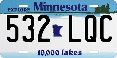 MN license plate 532LQC