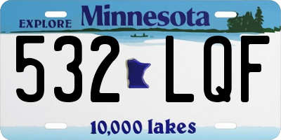 MN license plate 532LQF