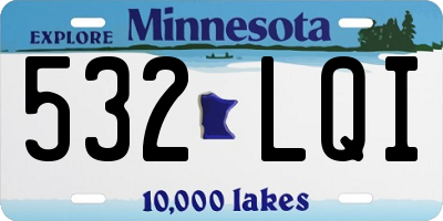 MN license plate 532LQI