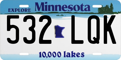 MN license plate 532LQK