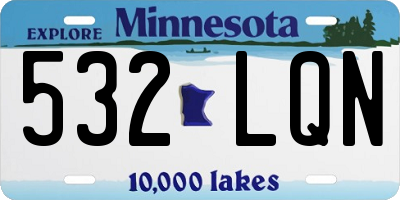 MN license plate 532LQN