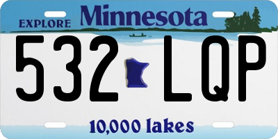MN license plate 532LQP