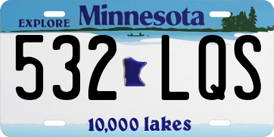 MN license plate 532LQS
