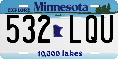 MN license plate 532LQU